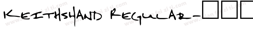 KeithsHand Regular字体转换